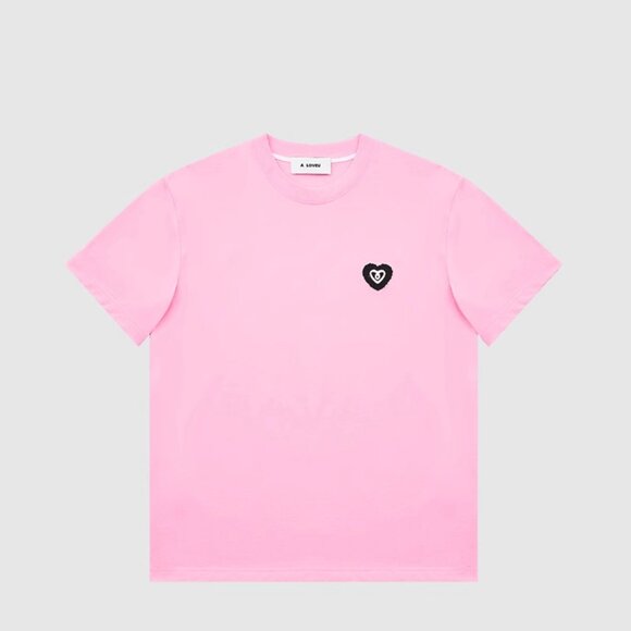 A Loveu Pink Simple Love Heart T-Shirt - Picture 1 of 4